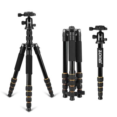 China Digital Camera 5 Sections Zomei Q666 Lightweight Aluminum Alloy Camera Tripod With 360 Degree Ball Head for sale