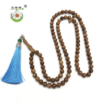 China Religious Factory New Style Kuka Teach Muslim Prayer With Tassel Pendant 99 Beaded Islamic Religious Natural Kuka Tasbih Rosary Bracelets for sale