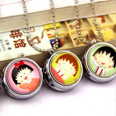 China Specail Flower Branch Bird Enamel Pendant Pocket Watch For Kids Factory Direct Sales for sale