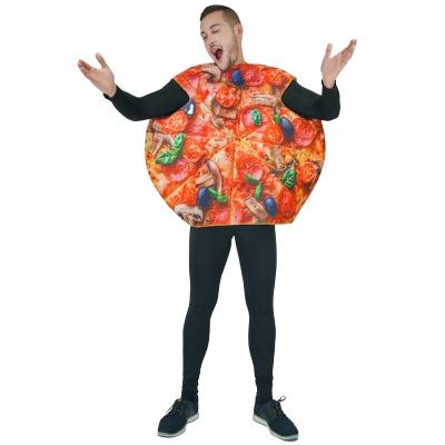 China Funny Polyester Pizza Costume Cosplay Halloween Mascot Costume for sale