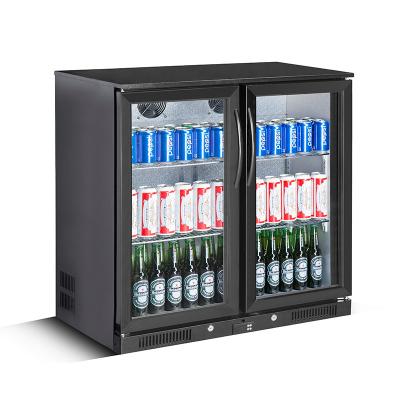 China Single-Temperature Sliding Door Beer Cooler Refrigerator Beverage Refrigerator Door Glass Energy Drinks Freezer for sale