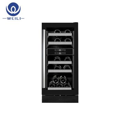 China Single-Temperature Display WLW-28DZ2 High Quality Chiller Horizontal Wine Cooler Curved Glass Door Freezer for sale