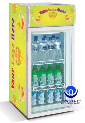 China COMPRESSOR Mini Supermarket Display Counter Top Freezer Fridge With Compressor for sale