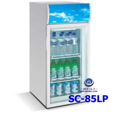 China Single-temperature 85L Table Top Mini Commercial Display Fridge / Small Commercial Fridge for sale