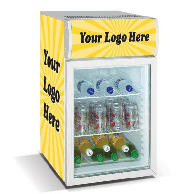 China Single-temperature Table Top Cool Mini Fridge Small Display Fridge Glass Beer Freezer for sale