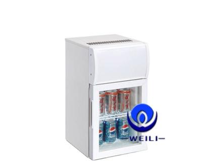 China New Single-temperature 20L Commercial Beer Cabinet Hinge Glass Door Mini Electric Refrigerator for sale