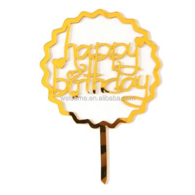 China Festival Wholesale Laser Cut Acrylic Happy Birthday Cake Topper for sale