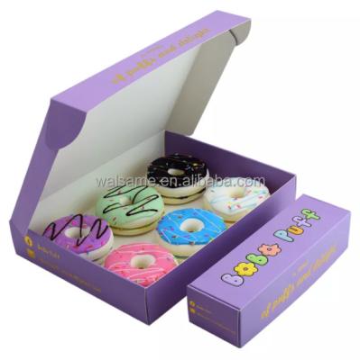 China Recycled Materials Customized Donut Dessert Puff Packaging Box Biodegradable Bakery Sushi Cake Fast Food Delivery Paper Packaging Box for sale