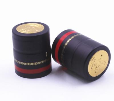 China Custom Non Spill Logo PVC Shrink Bottle Cap For Wine Bottles PVC Seal Bottle Caps for sale