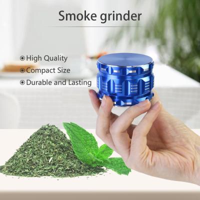 China Op maat gemaakte Cnc Aluminiumonderdelen Tabak Spice Herb Grinder Blauw Anodiserend Te koop