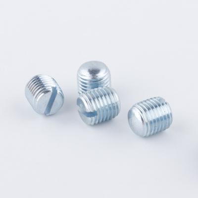 China Flatbed 304 Stainless Steel DIN 916 Set Screw Slotted Flat Point for sale