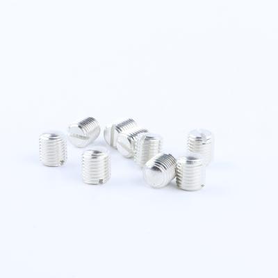 China Flat Round Head Set Screw 6082 Aluminum Alloy With Slotted Thread High Strength for sale