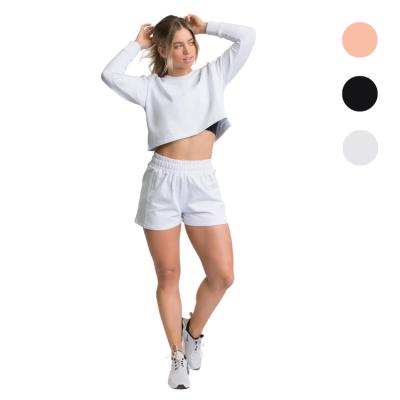 China 2022 new INS QUICK DRY fashion summer style casual solid color shorts T-shirt set women for sale