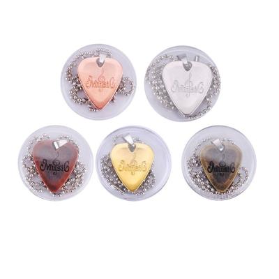 China Amazon Hot Selling Collar Guitar Picks High Quality Acoustic Guitar Picks Zinc Alloy With Hole For Collar for sale