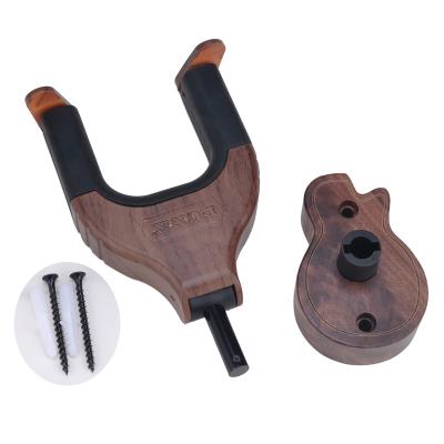 China Hot Selling Amazon GUITAR Black Walnut Wooden Guitar Hanger for sale