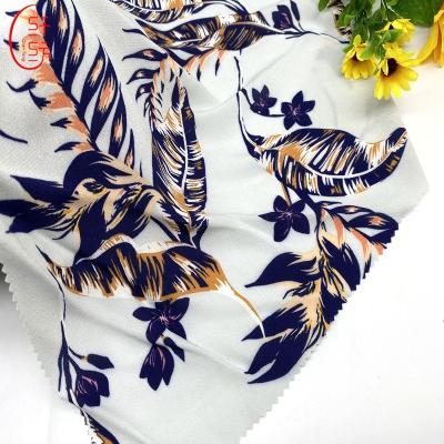 China Viable Rayon Crepe Flower Pure Print Fabric Cool Quick Dry For Dress Skirt Pajamas for sale