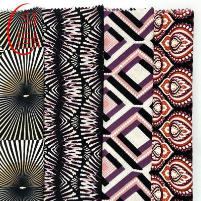 China Hot Sales ITY Printing Polyester Spandex Fabric Soft Knitting Shrink-Resistant Fabric Drapery For Lady's Dress Skirt for sale