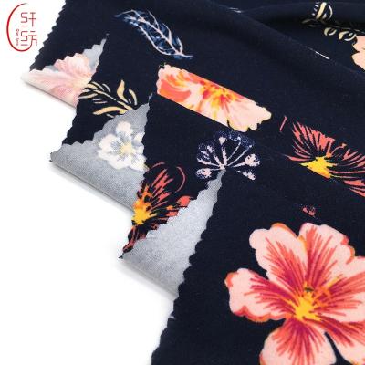 China Hot Sale 90% Polyester 10% Spandex Fabric Yummy Fabric DTY Double Brushed Printed Fabric for sale