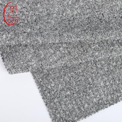 China Shrink-resistant polyester spandex blend 4*2 rib fabric for fashionable clothing and t-shirt for sale