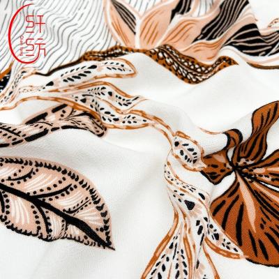 China Large sheets 100% rayon crepe sand wash cheap viable style crepe rayon printed fabric crepe 100% viscous rayon for sale