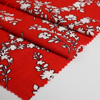 China Fashion flower design small viscous rayon fabric soft crepe printed rayon fabric for sale