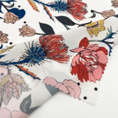 China Antistatic 100% Polyester Bubble Crepe Printed Fabric For Dress And Garment for sale