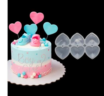 China Various Shapes Balloon Viable Silicone Birthday Cake Mold Heart Shaped Molds For Making Lollipops for sale