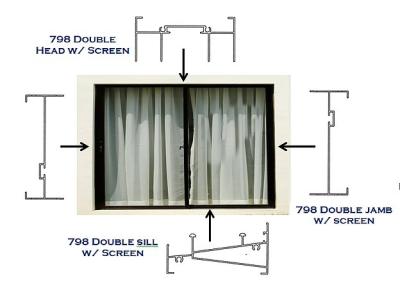 China door & Window Philippines 900 798 Series Aluminum Profile For Windows And Doors for sale