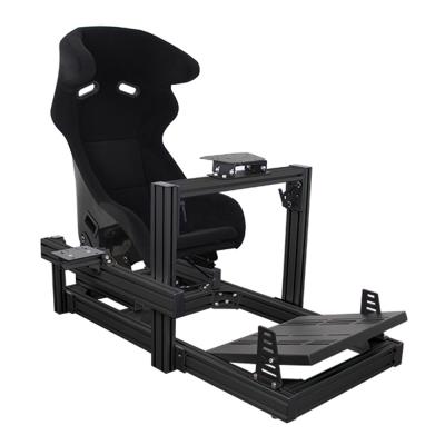 China Black anodized aluminum alloy 4040 sim 4080 diy aluminum rig racing cockpit driving simulation frame for sale