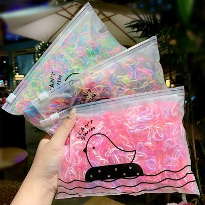 China 1000pcs Cute Color Hair Elastic Transparent Elastic Hair Bands Baby Hair Accessories Mini Elastic Band Hair Bands For Kids for sale