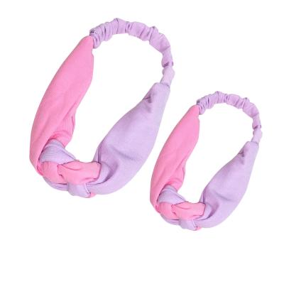 China LOVELY MOM AND ME Neon Turban Mom Baby Hair Accessories Hair Band Knot Headbands Cute Headbands Headwrap for sale