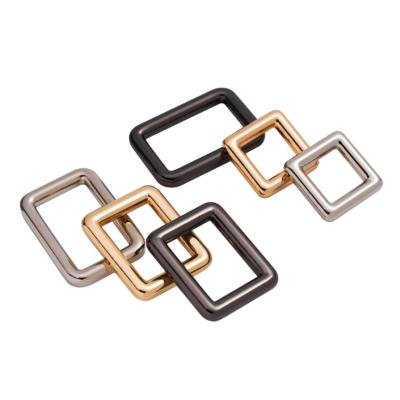 China Garment Hardware Handbag and Purse Hardware Accessories Belt Backpack Strap Square Adjust Buckle for sale