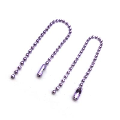 China Customized Colorful Key Chain Metal Ball Chain Connector Clasp Extender Key Chain Tag Key Rings For Jewelry Finding Making Accessories for sale