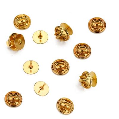 China Lapel Pins Copper Clutch Pin Backs Locking Pin Butterfly Back Clutch For Badge for sale