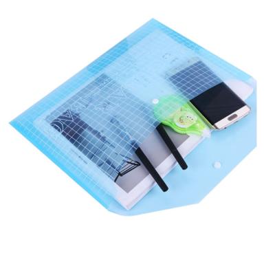 China Cheap Clear Size A4 Document A4 Plastic Portfolio Folder Office Customized Stationery File Envelopes With Button Closure for sale