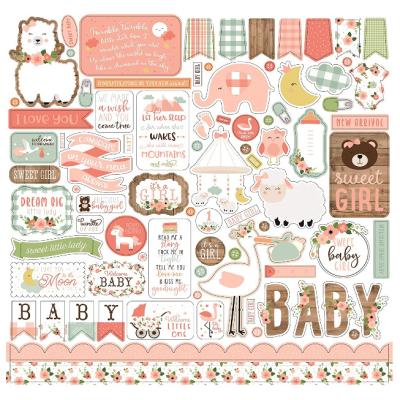 China Cheap Customized Waterproof+Eco-friendly 2022 Sweet Baby Girl Milestone Planner Decorative Scrapbook Stickers Boy for sale