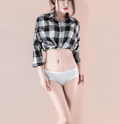 China Wholesale Antibacterial Stripe Women Panties With Comfortable Organic Cotton Underwear for sale