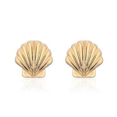 China Fashion Shell Stud Earrings Women Korean Gold Plated Earring Women Party Jewelry Statement Earrings Jewelry for sale