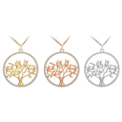 China 2021 Fashion Hot Selling Tree Of Life Necklace 18K Gold Plated Necklace Jewelry For Women Jewelry for sale