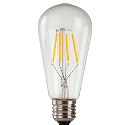 China Classic Vintage Warehouse Filament Bulb Warm White Edison E26 E27 Silver Light Bulb for sale