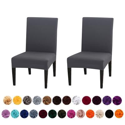 China Factory Outlet Wholesale Cheap Durable Solid Retractable Spandex Chair Cover For Kitchen Dining Chair Elastic Elastic Cover for sale