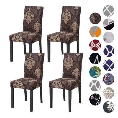 China Durable Spandex Flower Chair Cover For Office Dining Weddings Party Banquet Universal Size Dining Moe To Cover Chair Covers for sale