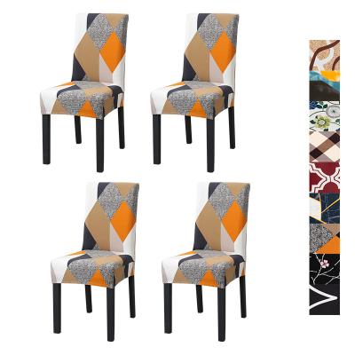 China Durable Hot Sale Printed Chair Covers Wedding Decoration Seat Covers For Chairs Stretch Spandex Chair Covers for sale