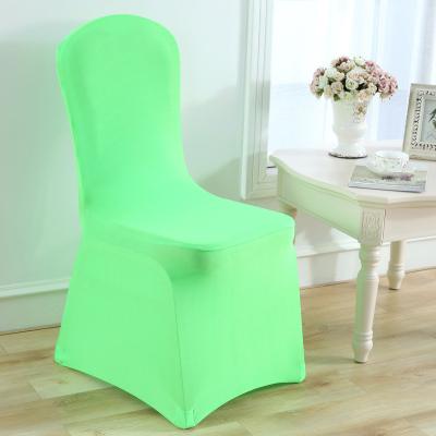 China Hot Sale Durable Simple High Quality Fashion Style Spandex Stretch Plain Dyed Banquet Hall Chair Cloth Fabric Chair Cover for sale