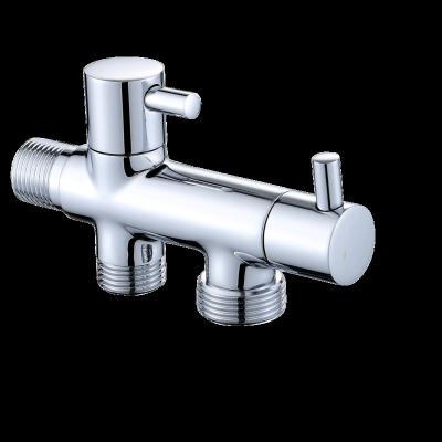 China No Turnout Brass Bathroom Faucet Trims Multifunctional Double Handle Angle Valve 1/2 3/4 Toilet Angle Valve Smart Angle Valve for sale