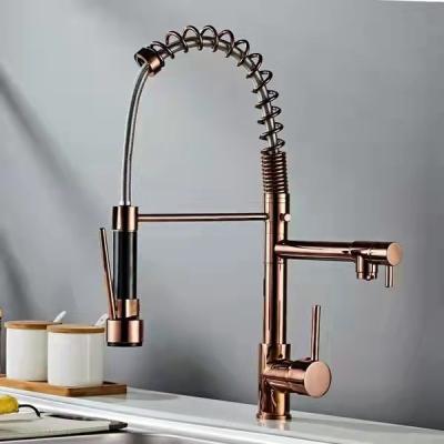 China Zinc Alloy Sense Faucets Commercial 2 Mode Kitchen Faucets Pull Out Kitchen Sink Faucets With Pull Down Sprayer for sale