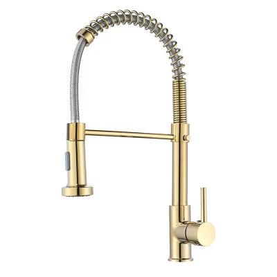 China Zinc Alloy Sense Faucets Commercial Kitchen Faucets Pull Out Kitchen Sink Faucets With Pull Down Sprayer for sale