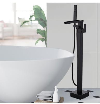 China Without Sliding Bar Brass Concealed Free Standing Shower Mixer UPC Shower Bath Free Standing Tub Faucet Floor Stand Filler Tub Filler for sale