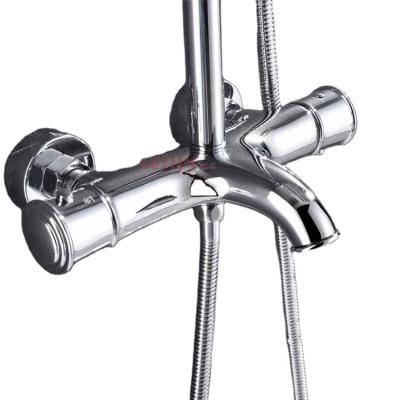 China Without Diverter FLK Thermostatic Bath Faucet All Copper Thermostatic Shower Set Bathroom Thermostatic Shower for sale