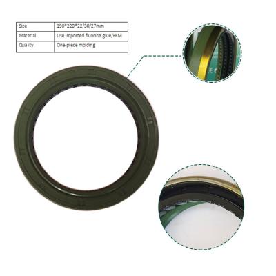 China Good sealing performance and long service life 190*220*30 High quality oil seal engine Hydraulic TC rubber oil seal for HOWO/Delong/ouman/Hualing for sale